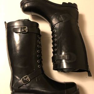 EUC!!! DAV RAIN BOOTS “Engineer”Lace up Style 8